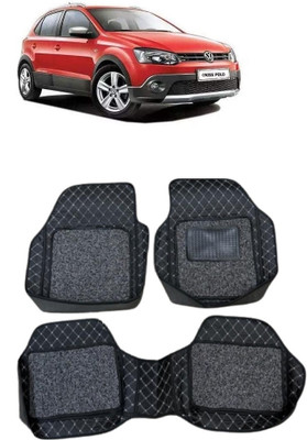 ARNEJA Leatherite 7D Mat For  Volkswagen Polo Cross(Silver, Black)