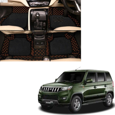 Autoclow Leatherite 7D Mat For  Mahindra Scorpio N (7 Seater)(Beige, Black)