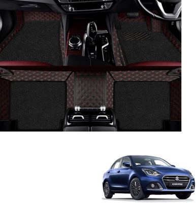 Autoclow Leatherite 7D Mat For  Maruti Suzuki Swift Dzire(Red, Black)