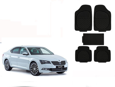 Autorepute Rubber Standard Mat For  Skoda Superb(Black)