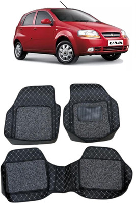 ARNEJA Leatherite 7D Mat For  Chevrolet Aveo U VA(Silver, Black)
