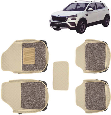 Kingsway Leatherite 7D Mat For  Skoda Kushaq(Beige)