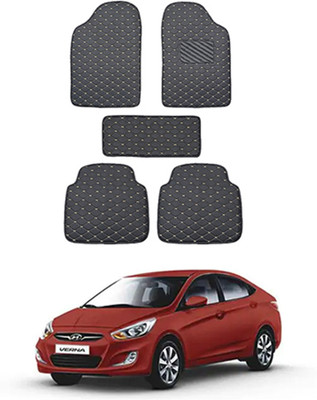 MATIES Leatherite Standard Mat For  Hyundai Verna(Black)