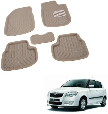 ROSHNEER ENTERPRISES PVC 3D Mat For  Skoda Fabia(Beige)