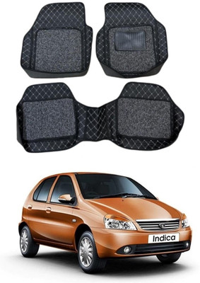 ARNEJA Leatherite 7D Mat For  Tata Indica(Silver, Black)