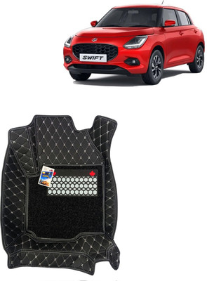 GRABIKA Leatherite 7D Mat For  Maruti Suzuki Swift(Black, Silver)