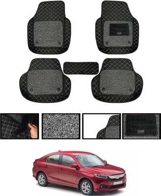 ABJD Leatherite 7D Mat For  Honda Amaze(Black)