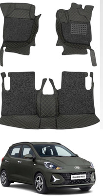 SILVERGRIP Leatherite 7D Mat For  Hyundai Grand i10 Nios(Black)