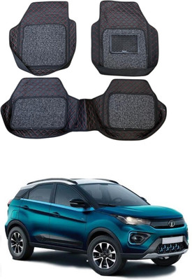 Arnejaa Leatherite 7D Mat For  Tata Nexon EV(Red, Black)