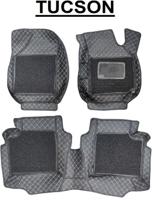 Autoxygen Leatherite 7D Mat For  Hyundai Tucson(Black)