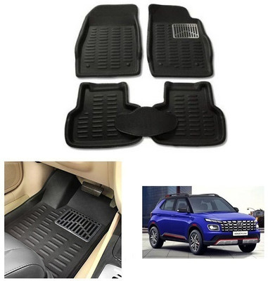 After cars PVC 3D Mat For  Hyundai Venue(Black)