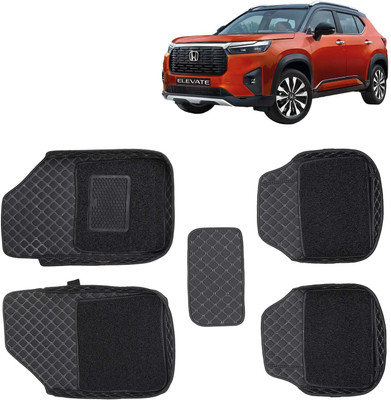 Kingsway Leatherite 7D Mat For  Honda Universal For Car(Black)