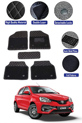MATIES PVC 7D Mat For  Kia Etios Liva(Black)