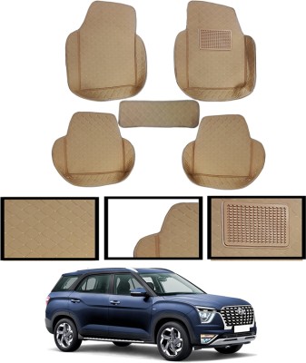 MATIES Leatherite 7D Mat For  Hyundai Alcazar(Beige)