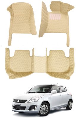 MATIES Leatherite 7D Mat For  Maruti Suzuki Swift(Beige)