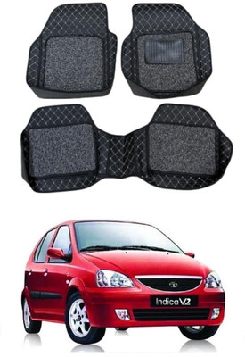 arneja trading company Leatherite 7D Mat For  Tata Indica V2(Silver, Black)