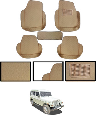 AYW Leatherite 7D Mat For  Mahindra Marshal(Beige)