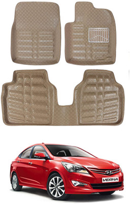 MATIES Plastic 5D Mat For  Hyundai Verna(Beige)