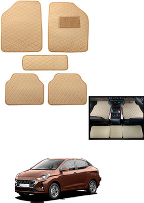 MATIES Leatherite Standard Mat For  Hyundai Aura(Beige)