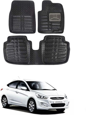 arneja trading company Polyutherine 3D Mat For  Hyundai Verna Fluidic(Black)