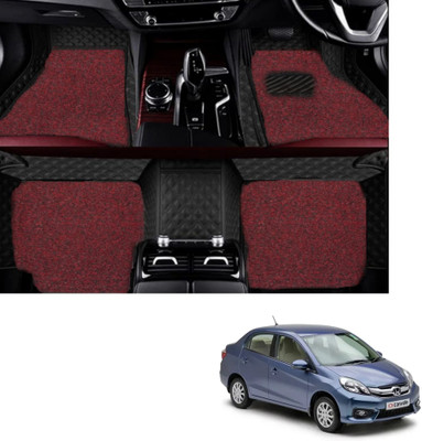 Autoclow Leatherite 7D Mat For  Honda Amaze(Black, Red)