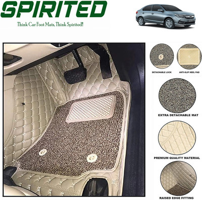 TOFIT ENTERPRISE Leatherite 7D Mat For  Honda Amaze(Beige)