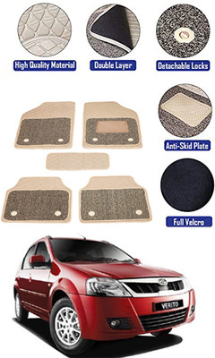 MATIES PVC 7D Mat For  Skoda Verito(Beige)