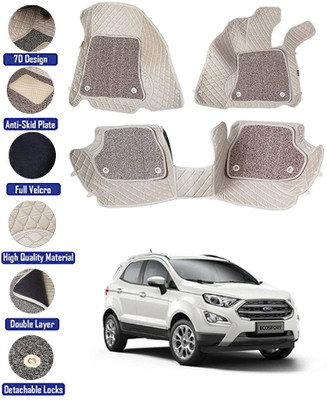 MATIES Leatherite 7D Mat For  Ford Ecosport(Beige)