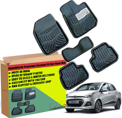 Autowhrib Plastic 3D Mat For  Hyundai Xcent(Black)