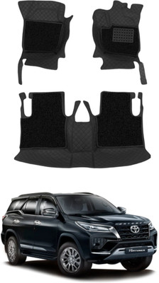 TOFIT ENTERPRISES Leatherite 7D Mat For  Toyota Fortuner(Black)