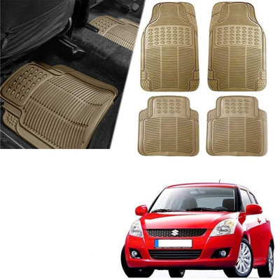 Znee Smart Rubber Standard Mat For  Universal For Car(Beige)
