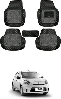 RKPSP Leatherite 7D Mat For  Nissan Micra Active(Black)