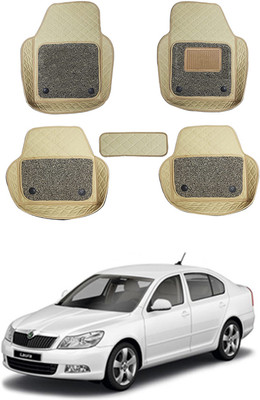 RKPSP Leatherite 7D Mat For  Skoda Laura(Beige)