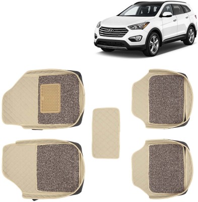 Kingsway Leatherite 7D Mat For  Hyundai SantaFe(Beige)