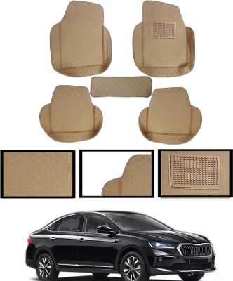 AYW Leatherite 7D Mat For  Skoda Slavia(Beige)