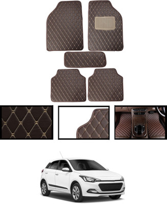 ABJD Leatherite Standard Mat For  Hyundai Elite i20(Brown)