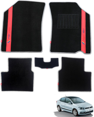 elegant Polypropylene Standard Mat For  Volkswagen Ameo(Black, Red)