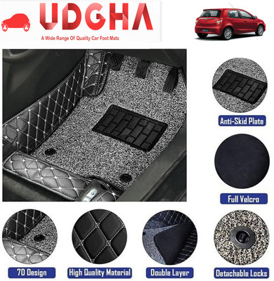 UDGHA Leatherite 7D Mat For  Datsun Etios Liva(Black)