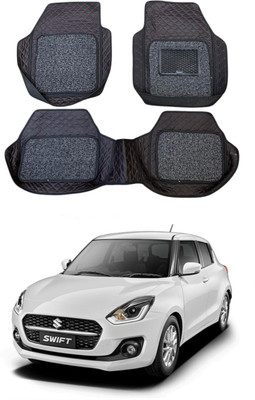 Arnejaa Leatherite 7D Mat For  Maruti Suzuki New Swift(Red, Black)
