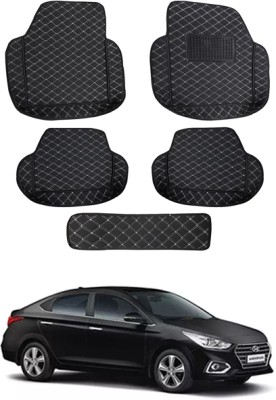 MATIES Leatherite 7D Mat For  Hyundai Verna(Black)