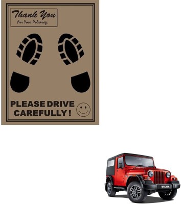 SEMAPHORE Paper Disposable Paper Mat For  Mahindra Thar(Brown)