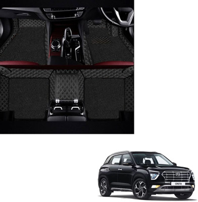 Autoclow Leatherite 7D Mat For  Hyundai Creta(Silver, Black)