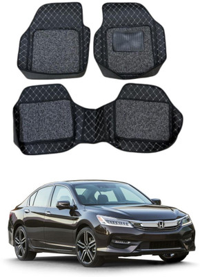 arneja trading company Leatherite 7D Mat For  Honda Accord(Silver, Black)