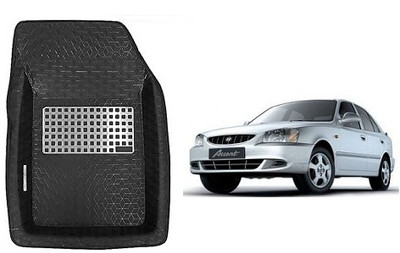 SLSHILPA Plastic Tray Mat For  Hyundai Accent(Black)