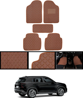 MSNP Leatherite Standard Mat For  Hyundai Universal For Car(Brown)