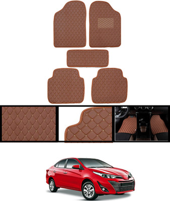 CCMM Leatherite Standard Mat For  Toyota Yaris(Brown)