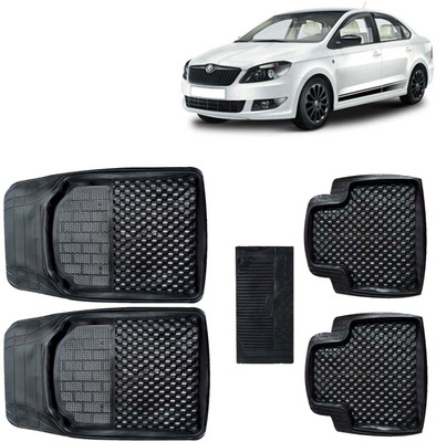 Kingsway PVC Tray Mat For  Skoda Rapid(Black)