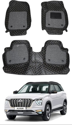 TOFIT ENTERPRISE Leatherite 7D Mat For  Hyundai Alcazar(Black)