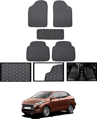 ABJD Leatherite Standard Mat For  Hyundai Aura(Black)