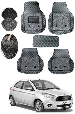 SLSHILPA Leatherite 7D Mat For  Ford Figo(Black)